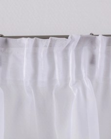 Lambrekin łuk Lily z koronką kolor biały tkanina półprzezroczysta, połyskliwa