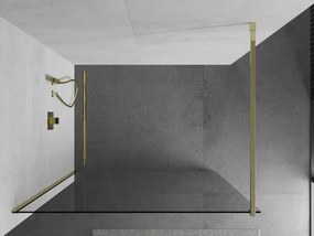 Mexen Kioto ścianka prysznicowa Walk-in 70 x 200 cm, transparent 8 mm, złota - 800-070-101-50-00