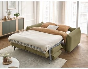 Zielona rozkładana sofa 214 cm Ernest – Bobochic Paris