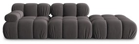 Ciemnoszara aksamitna sofa 282 cm Bellis – Micadoni Home