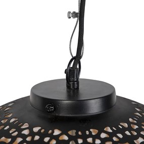 Orientalna lampa wisząca czarna ze złotem 45 cm - RadianteKolonialny Oswietlenie wewnetrzne