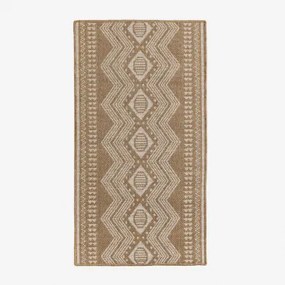 Prostokątny Dywanik Zewnętrzny Z Polipropylenu Ariane Beige Migdałowa & 80 X 150 Cm - Sklum