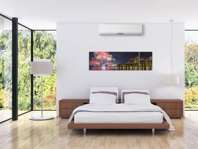 Obraz fajerwerków w Singapurze (170x50 cm)