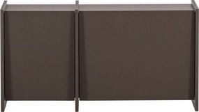 Ciemnobrązowa szafka pod TV w dekorze jesionu 102x53x44 cm Brock – WOOOD