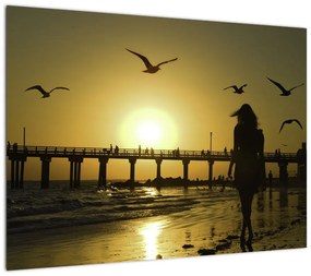 Obraz - Spacer po plaży (70x50 cm)