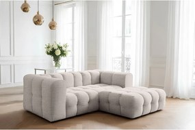 Narożnik Baloo L mini, do salonu, tkanina Moly, prawy, krem