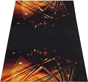 Czarny dywan w designerskie wzory C8-G89