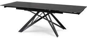 Stół Rozkładany Prostokątny MAXIME 160-240 cm Ceramiczny Czarny Marmur do Jadalni Nowoczesny Loft