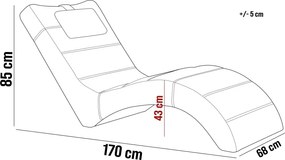 Fotel Szezlong 70 LOS ANGELES 1 osobowy w tkanininie CLOUD 68 WERSAL