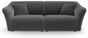 Ciemnoszara aksamitna sofa 206 cm Tokyo – Cosmopolitan Design