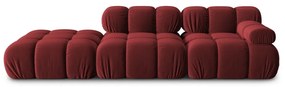 Czerwona aksamitna sofa 282 cm Bellis – Micadoni Home