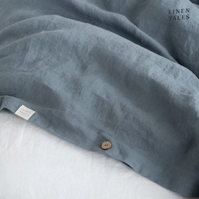 Jasnoniebieska lniana pościel dwuosobowa 200x200 cm – Linen Tales