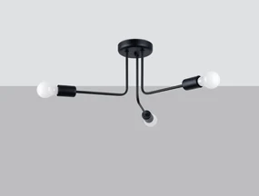 Żyrandol NORAH 3 czarny SOLLUX  LIGHTING
