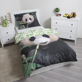 Bawełniana pościel dziecięca jednoosobowa 140x200 cm Panda – Jerry Fabrics
