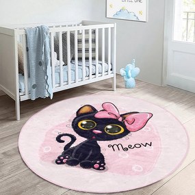 Różowy dywan dziecięcy ø 80 cm Comfort – Mila Home