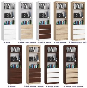 Biały dziecięcy regał na zabawki z szufladami Z1-G78