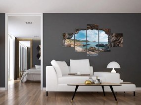 Obraz - Jaskinia przy morzu (125x70 cm)
