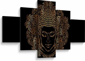 Obraz złotego Buddy (125x70 cm)