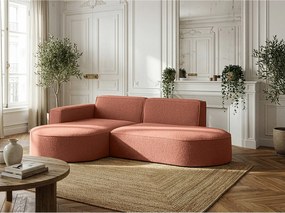 Narożnik Parma Studio, do salonu, tkanina Quelle, lewy, koralowy (54)