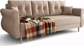 Beżowa kanapa rozkładana H3-S54