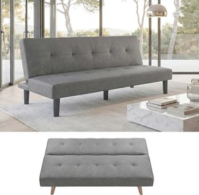 3-osobowa sofa MCW-G11, tkanina/tekstylia, szary