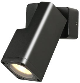 Czarny kinkiet zewnętrzny reflektor - D181-Civo