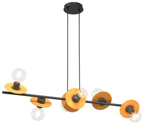 Nowoczesna czarno-pomarańczowa lampa wisząca - D159 R1-A27