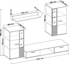Pojemna komoda SALSO biała półki szuflada do salonu