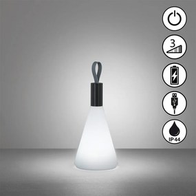 Biało-czarna lampa stołowa LED (wysokość 31,5 cm) Prian – Fischer &amp; Honsel