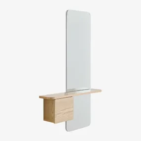 Przedpokój 80x120 Cm Z Mdf Z Lustrem Varna Miel - Sklum