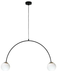 Zuma Line 1222 - Lampa wisząca na przewodzie BOW 2xE14/10W/230V czarna