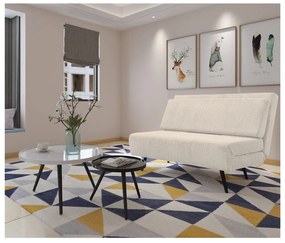 Kremowa sztruksowa rozkładana sofa 140 cm Mallory – Støraa