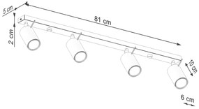 Listwa oświetleniowa RING 4L beżowy SOLLUX  LIGHTING