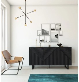 Czarna komoda 151x80x35 cm Peta – Marckeric