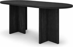 Stół Sevil 204x90 cm owalny – nowoczesny stół do jadalni 6-8 osób, blat laminowany, kolory dąb orzech