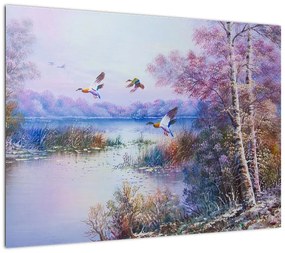Obraz - Idzie jesień, obraz olejny (70x50 cm)