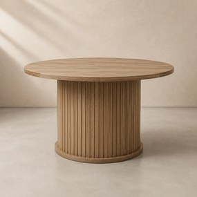 Stolik kawowy ryflowany SCAVA, Ø 70 x 40 cm