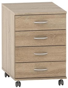 Komoda na kółkach TEMPO ASISTENT 015, dąb sonoma