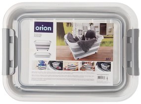 Biało-szary plastikowy pojemnik z pokrywką 54x39x28 cm Kemp – Orion