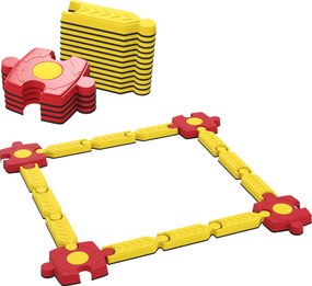 AIYAPLAY Zestaw równoważni dla dzieci, dowolnie konfigurowalny, plastikowy, elastyczne elementy, Żółty+Czerwony