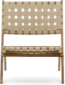 Drewniany fotel ogrodowy w naturalnym kolorze Chabeli – Kave Home