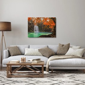 Obraz na szkle - Wodospad w Tajlandii (70x50 cm)