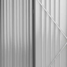 Outsunny Szopa ogrodowa zamykana na klucz Metalowa schowek na narzędzia Czarna 1615x945x196cm | Aosom PL