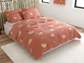 PrzytulneMieszkanie.pl PrzytulneMieszkanie.pl Pościel z mikrofibry ORANGE HEART, różowa Rozmiar pościeli: 70 x 90 cm | 140 x 200 cm