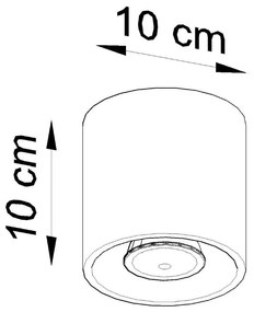 Plafon ORBIS 1 szary SOLLUX  LIGHTING