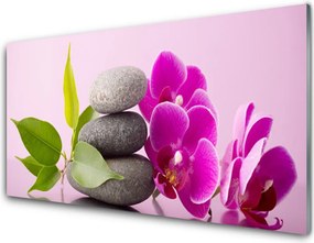 Szkło nad Blatem Fioletowa Orchidea w Detalu