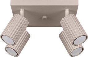 Lampa Sufitowa Minimalistyczny Karbon, Aluminium - 4 Źródło - L.25 X H.16.5 Cm - Taupe