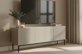 Szafka RTV z szufladą Nicole 150 cm - kaszmir / czarne nóżki