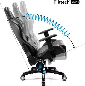 Fotel gamingowy Diablo X-One 2.0 King Size, czarno-biały