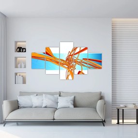 Obraz - Splecione linie, abstrakcja (125x70 cm)
